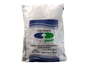 Lençol TNT 90cm x 2m PRATA C/ELÁSTICO cx c/30 pc
