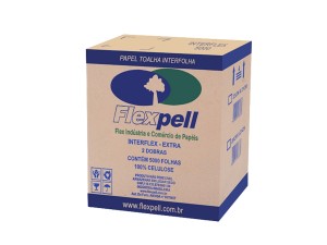 Papel Toalha Interfolha 23cm x 21cm 100% Celulose cx c/5000 un